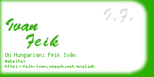 ivan feik business card